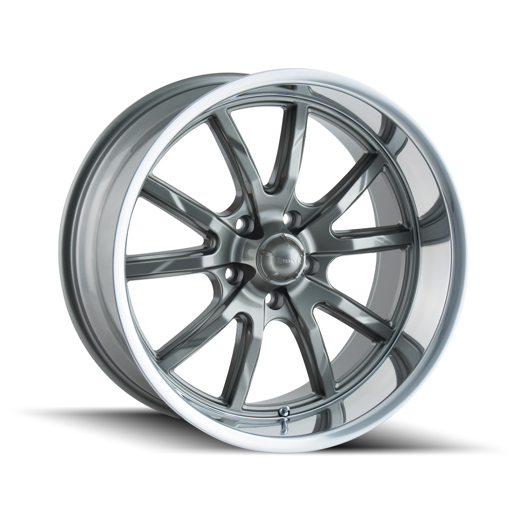 17x8 Ridler 650 Grey/Polished Lip Wheel 5x4.75 (0mm) PN7620 17x8 Ridler 650 Grey/Polished Lip Wheel 5x4.75 (0mm) PN7620