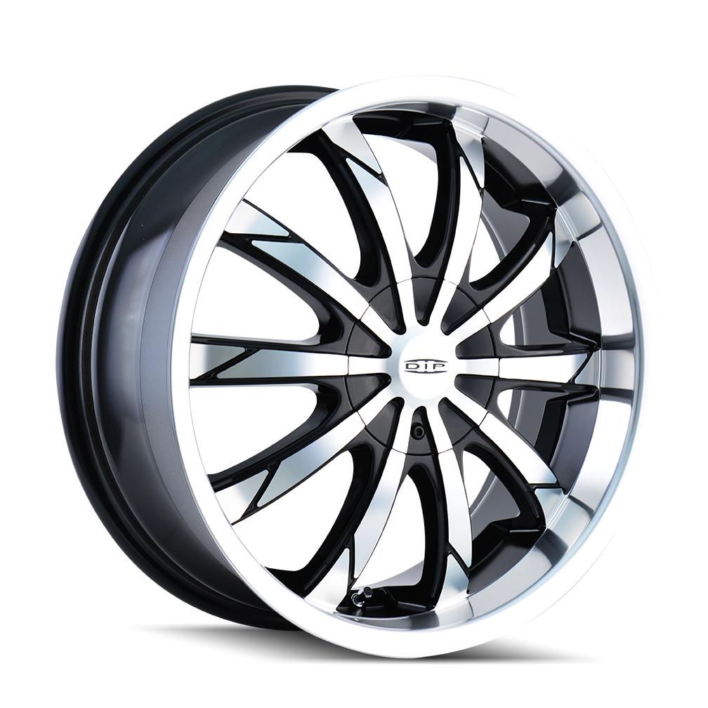 20x8.5/6x135mm DIP Hack D98 Matte Black Wheel with Machined Face/Ring 