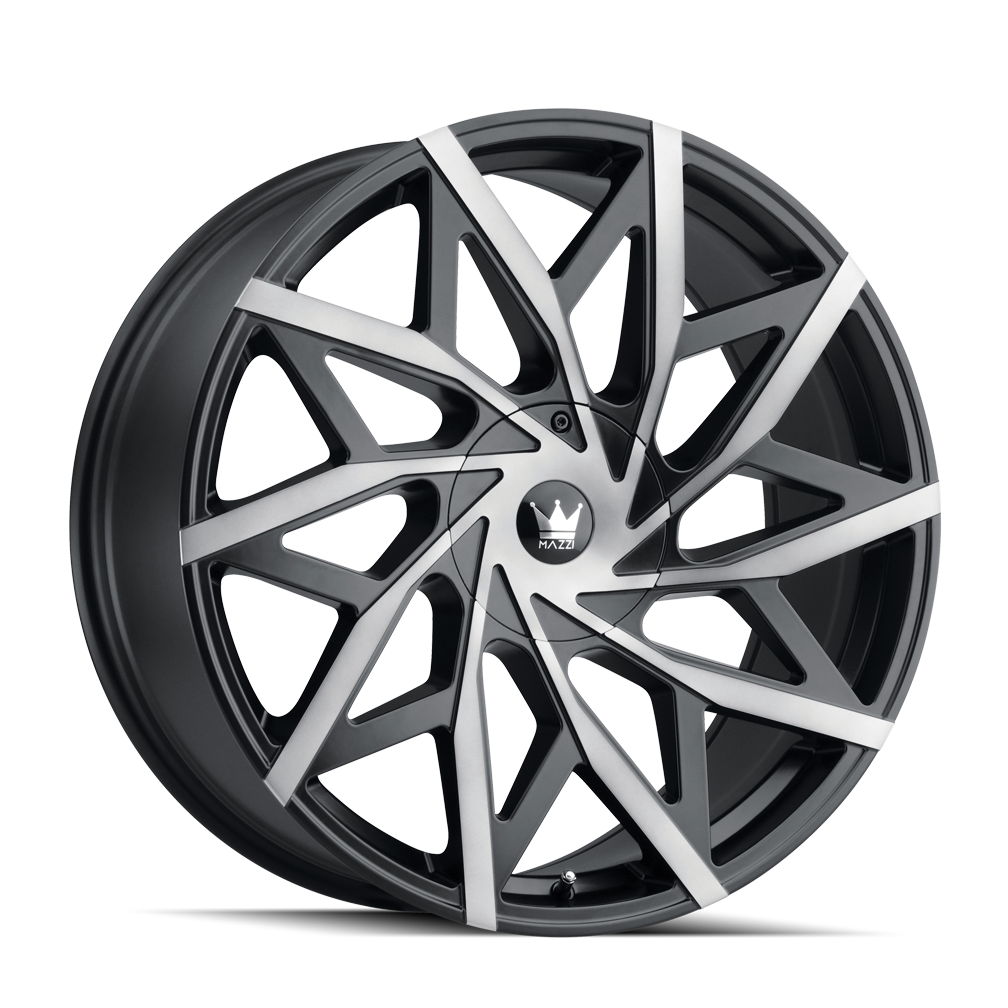 Mazzi Freestyle Gloss Black Machined Wheel; 20x8.5; 35mm Offset (84-01 Jeep  Cherokee XJ)
