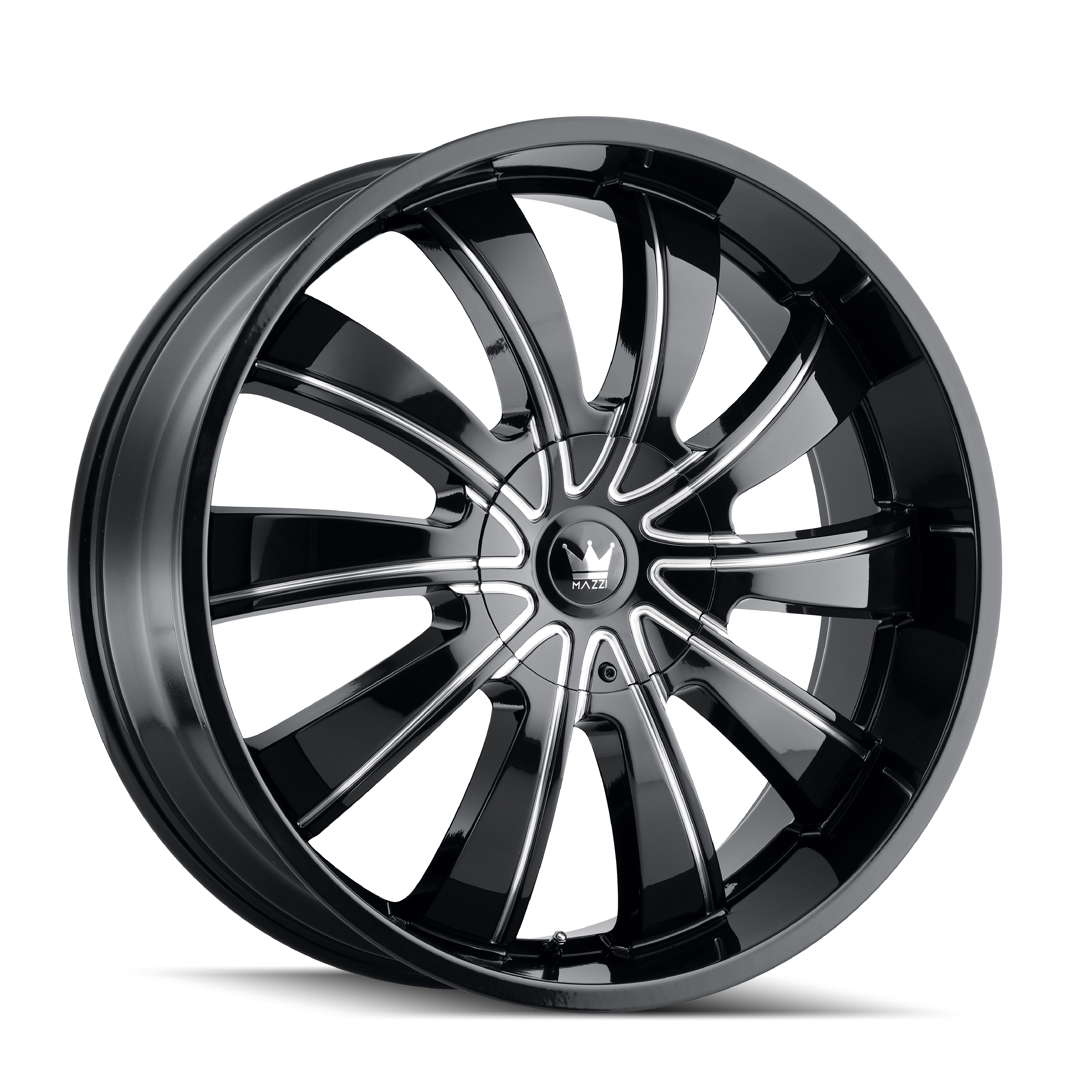 4 MAZZI ROLLA 374 22" Inch 6x5.31 Wheels Rims 22x9.5 30mm GLOSS BLACK/...